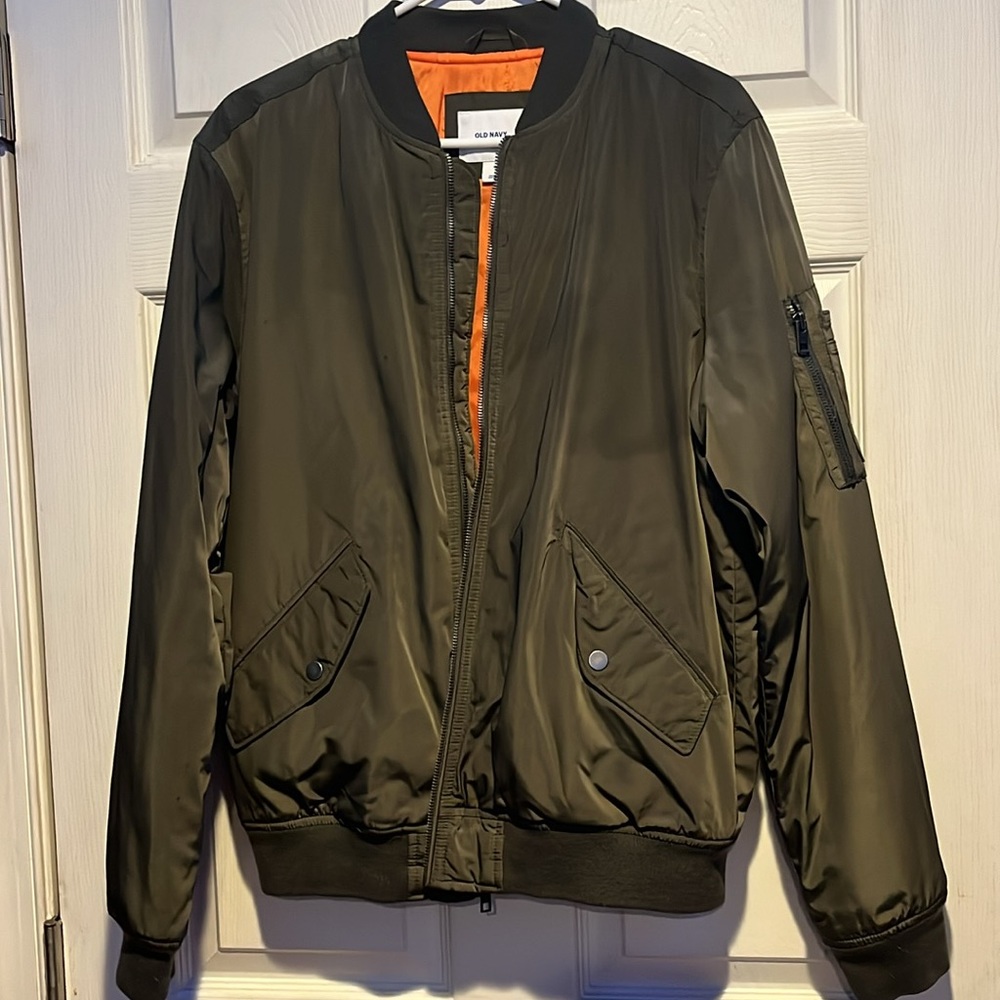Old Navy Bomber Jacket - Olive Green